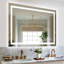 Miroir de salle de bain sans cadre à DEL, miroir intelligent-809660108