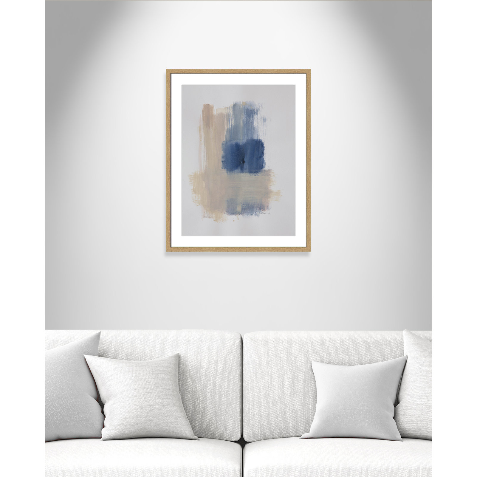 Macathurn "Powder Room Wash III" Print, 29.5" H x 23.5" W x 1.25" D, Natural Woodgrain Picture Framed