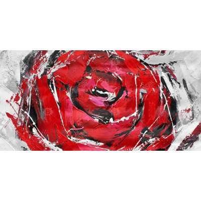 Abstract red roses - 15.75"x31.50" Desk mat