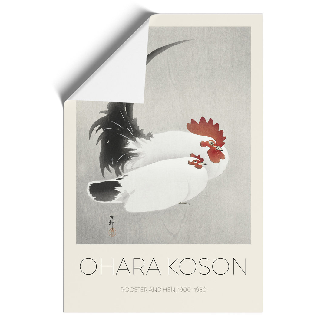 White Rooster And Hen - No Frame Print