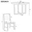 Ensemble de salle à manger rétro 5 pièces avec table ronde à motif de grain de bois et 4 chaises rembourrées-2064664670