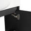 Meuble-lavabo mural 26 po avec lavabo en céramique blanche et porte à fermeture en douceur, chêne foncé, emballage KD-123654777