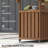 Outdoor Bar Cart with Storage Cabinet, Stainless Steel Top Kitchen Island on Wheels, HDPE Outdoor Bar Table, Movable Patio Beverage Food Prep Table for BBQ Picnic,wood-604574388