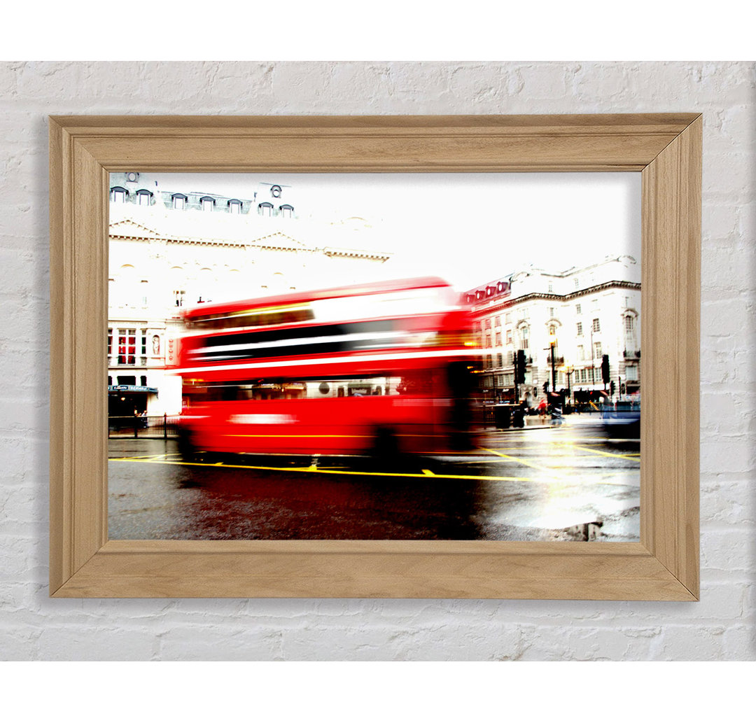 London Retro Red Bus - Einzelner Bilderrahmen Kunstdrucke