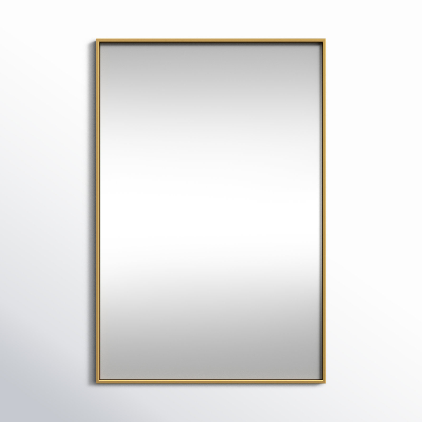 Sabine Metal Rectangle Wall Mirror, 36" x 24", Brass