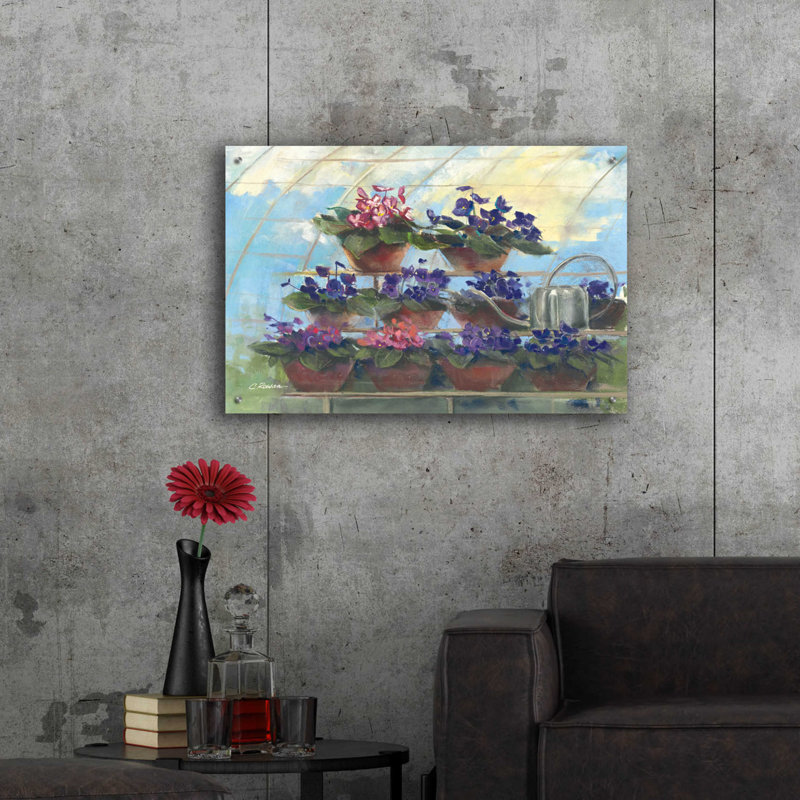 «Violets» par Carol Rowan, H 24 po x l 36 po x P 0,2 po