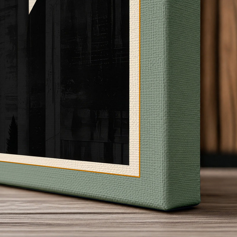 Urban Heights Industrial - Wrapped Canvas, 36x24 - 91.4 x 61.0 cm, Sage Border