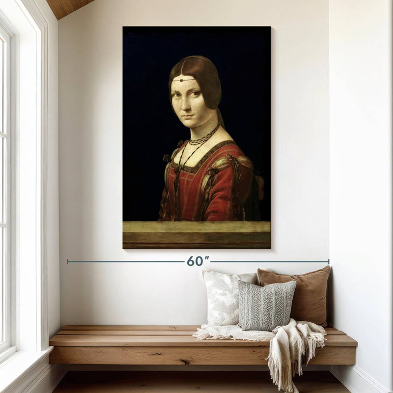 Portrait d'une femme de la cour de Milan, H 51 po x l 34 po