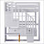 Lit mezzanine double avec bureau et tablettes-497006589