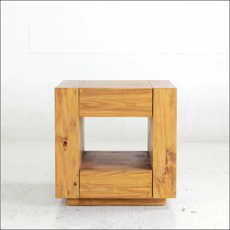 Oak Finish End Table