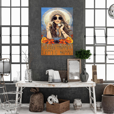 «Woman Stay Strippy Little Hippie 1», impression sur toile