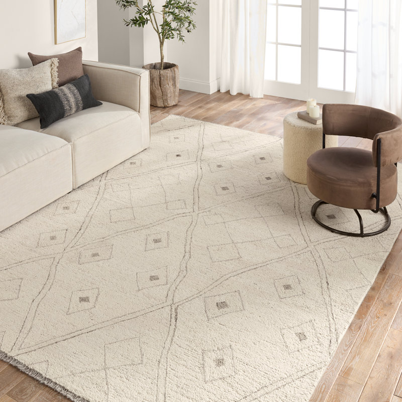 Tapis blanc / gris Union Rustic Lexxi, Rectangle 9 pi x 12 pi