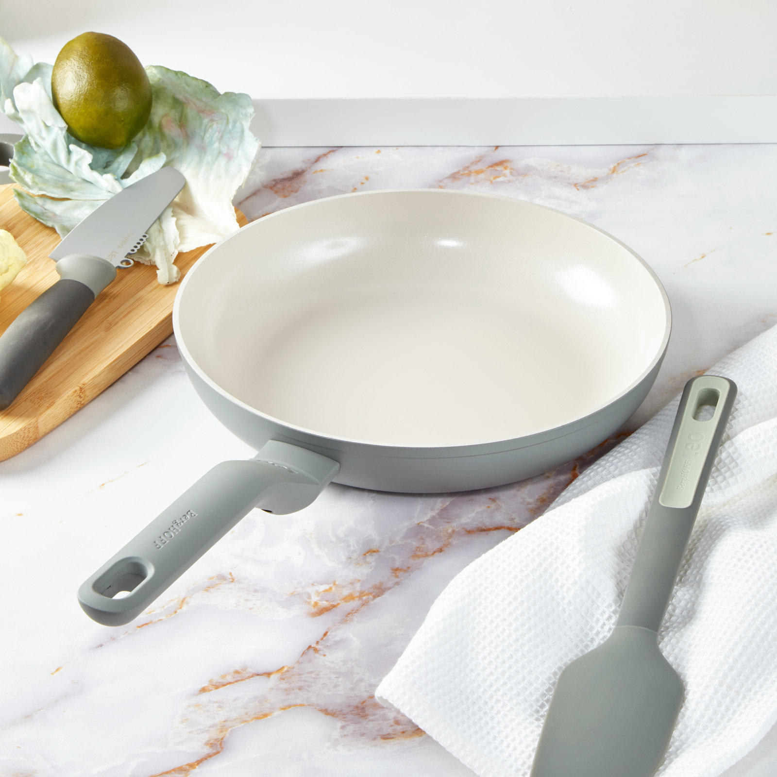 BergHOFF Non-Stick Ceramic Frying Pan, Gray, 10"