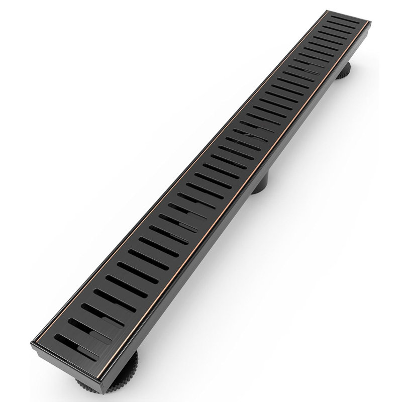 24 Inch Oil Rubbed Bronze Stainless Steel Linear Shower Drain
