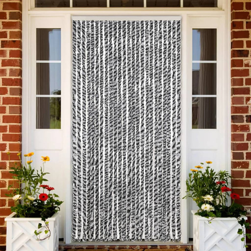 Birchanger Room Darkening Curtain Single Panel, Light/Dark Grey, 56cm Width x 185cm Drop