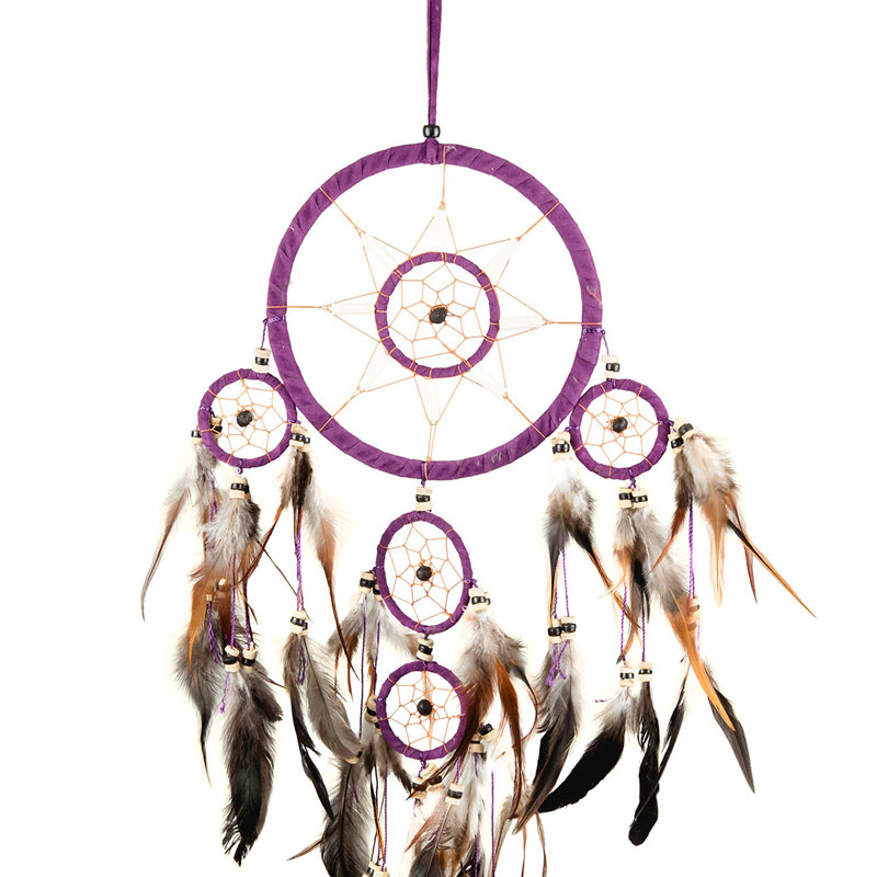 Capteur de rêves avec plumes, style amérindien