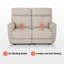 Canapé inclinable électrique 60,2 "avec vibration, double chauffage, appui-tête réglable, tissu-1343539758