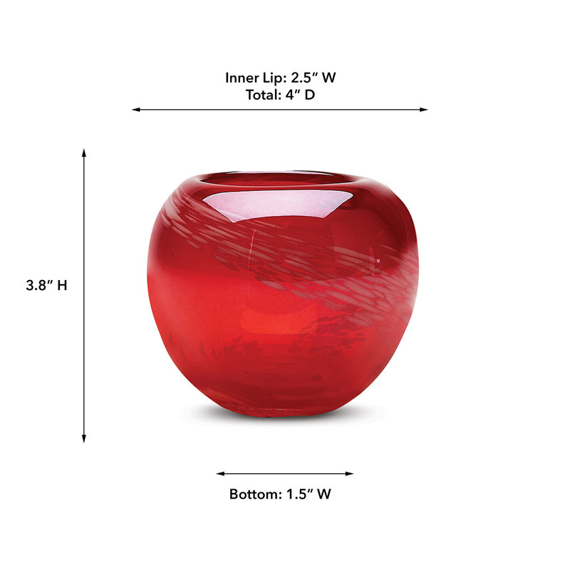 Votive en verre Pearl, Rubis