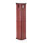 Vitrine d'angle avec lumières, tablettes réglables en verre trempé, dos en miroir, vitrine, cerisier (ampoule E26 non incluse)-639601878-639601866