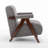 Dormon Upholstered Boucle  Armchair with Solid Wood Legs-1302436131