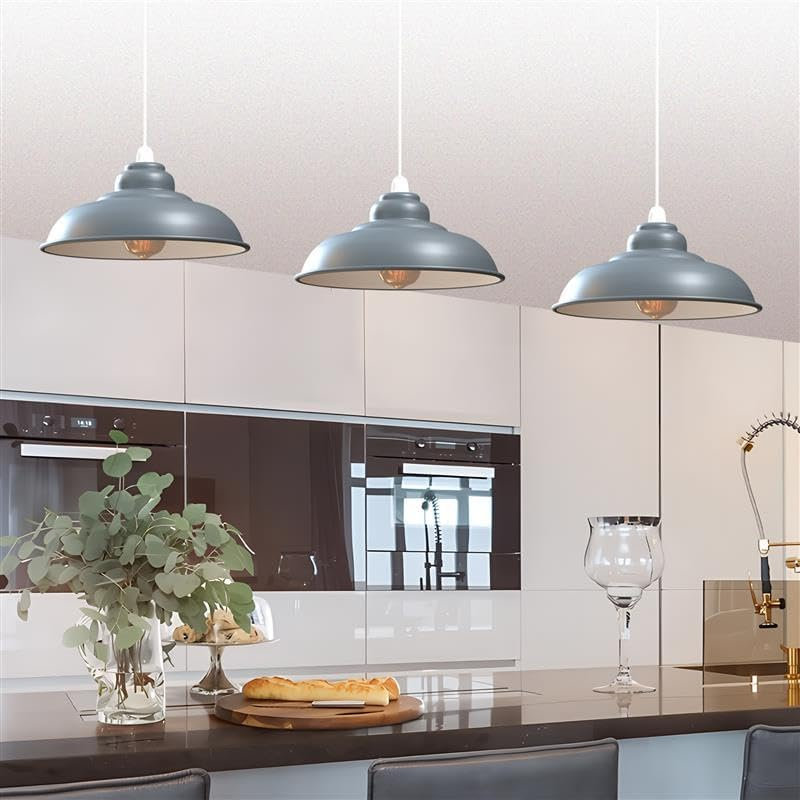13.5 cm H Curved Lamp Shade, Grey