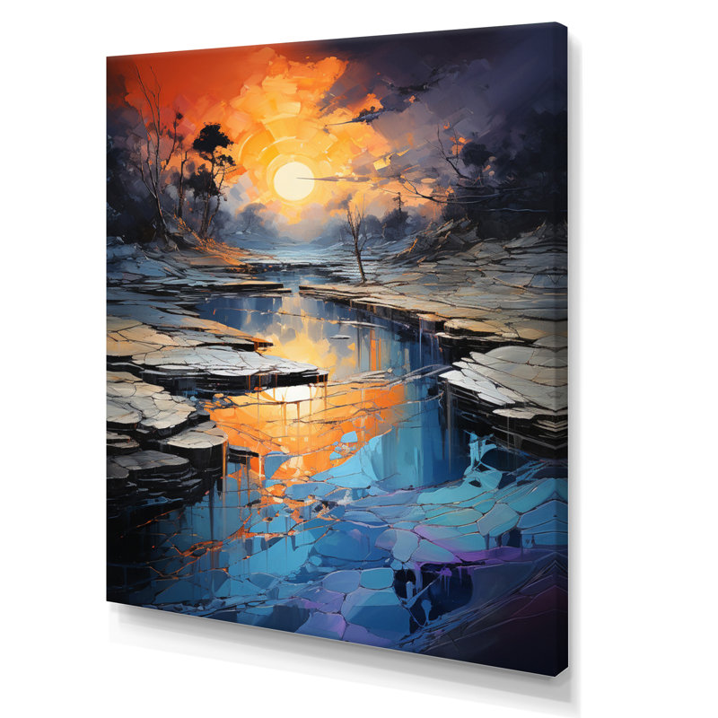 «Green Orange Bold Abstract Flow Collage II», reproductions d'art mural abstrait, H 20 po x l 12 po x P 1 po, Toile tendue