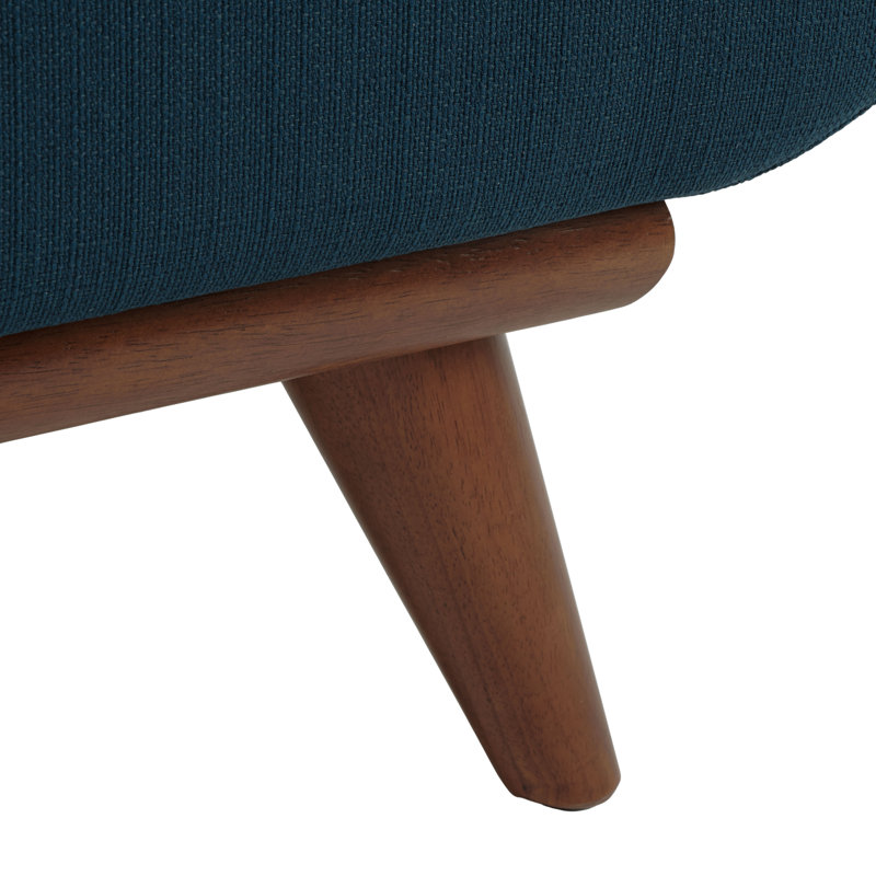 Fauteuil capitonné Arwilda, Bleu sarcelle foncé
