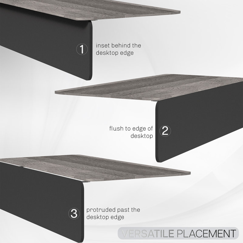 Vivo Black 59" X 12" Laminate Modesty Panel For Office Desk