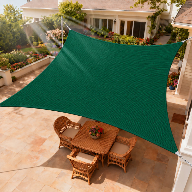 Voile d'ombrage rectangulaire renforcé, 12 pi x 16 pi, Vert