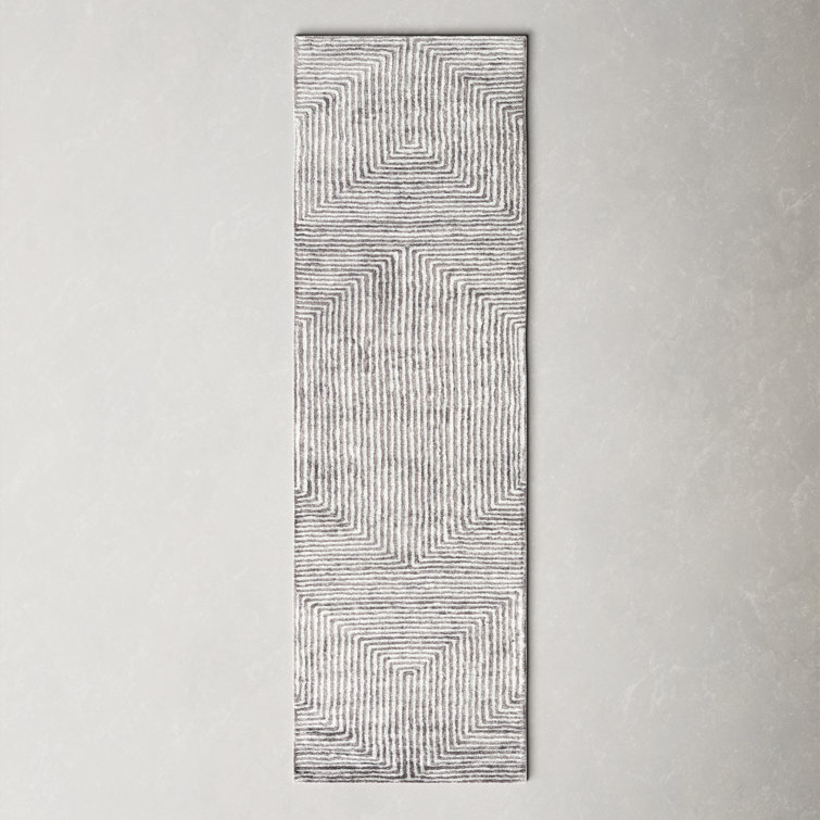 Balos Hand Tufted Viscose Geometric Indoor Rug