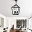 5- Lanterne noire, style industriel, design rustique, suspension réglable, douilles E12, pour îlot de cuisine, salle à manger, hall d'entrée, métal, luminaire suspendu mat, lanterne avec base, cuisine, salle à manger, entrée, fer à repasser,