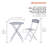 3-Piece Bistro Set with Folding Table and 2 Chairs, Gray-1764512154