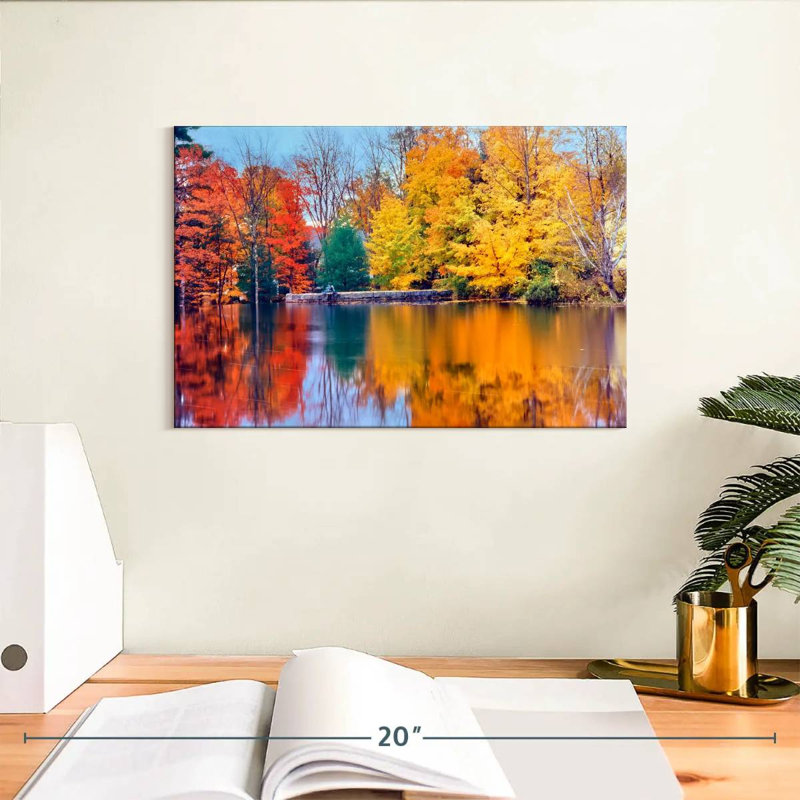 Alvord Colorful Fall Foliage Ossipee Lake, 8" H x 12" W