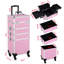 Makeup Train Case Rolling Cosmetology Case on Wheels Travel Case Organizer-176995227