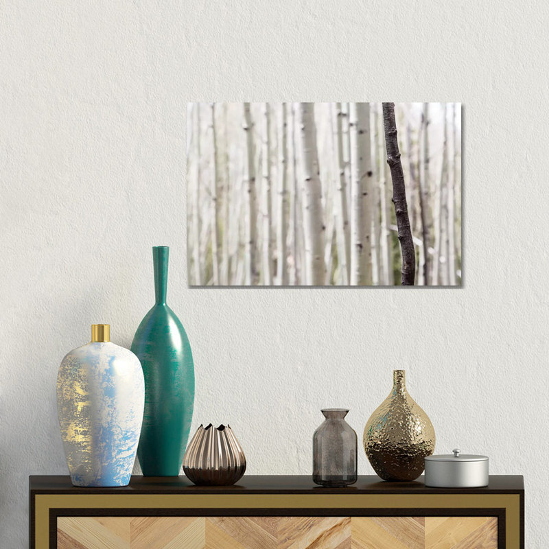 Single Birch Tree Trunk, 30.48cm H x 45.72cm W