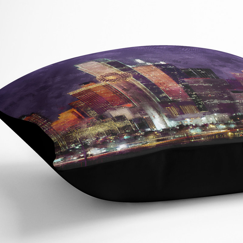 Square Cushion, 55cm H x 55cm W x 20cm D, Black