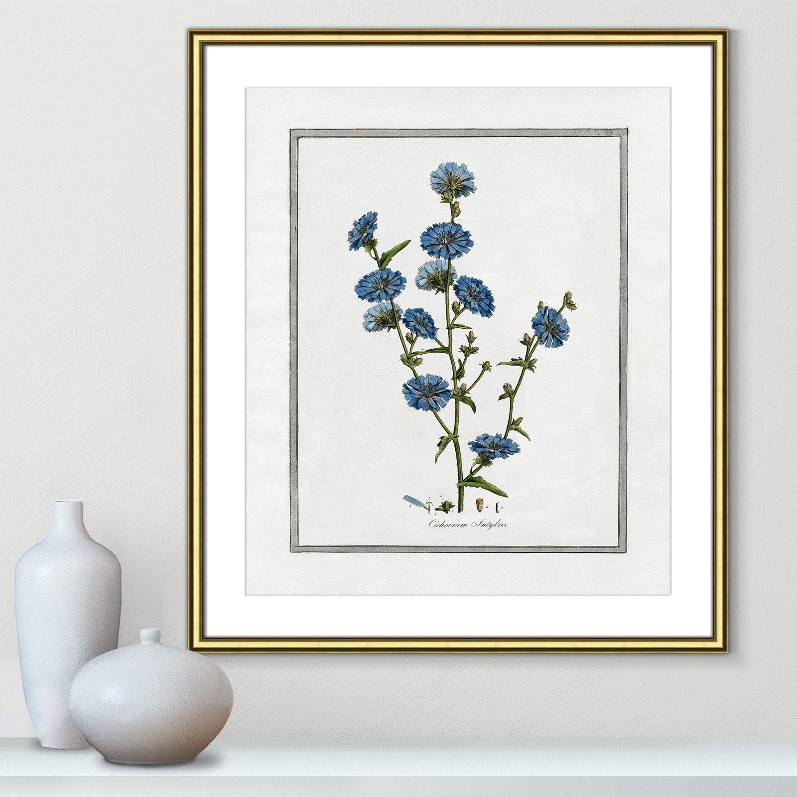 Colombe "Soft Botanical I" Print, Gold Framed, 22.75" W x 26.75" H