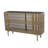 Mariha Metal Art Deco Inspired 1 Shelf Gold Console Table with Black Glass Top