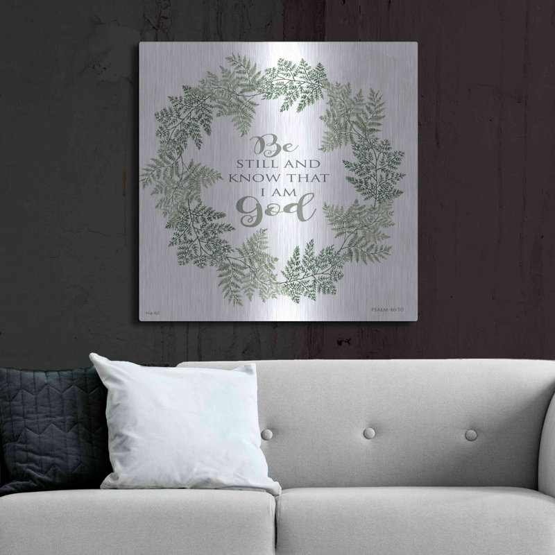 «Be Still Wreath» par Cindy Jacobs, art mural en métal, 36 po x 36 po, H 12 po x l 12 po