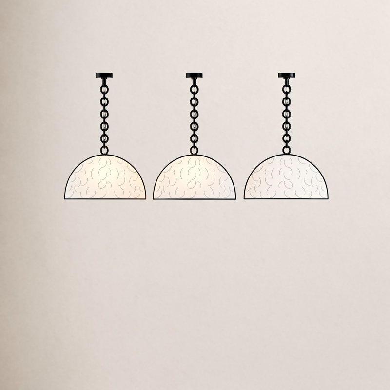 1 - Light Dome Pendant, Aged Iron