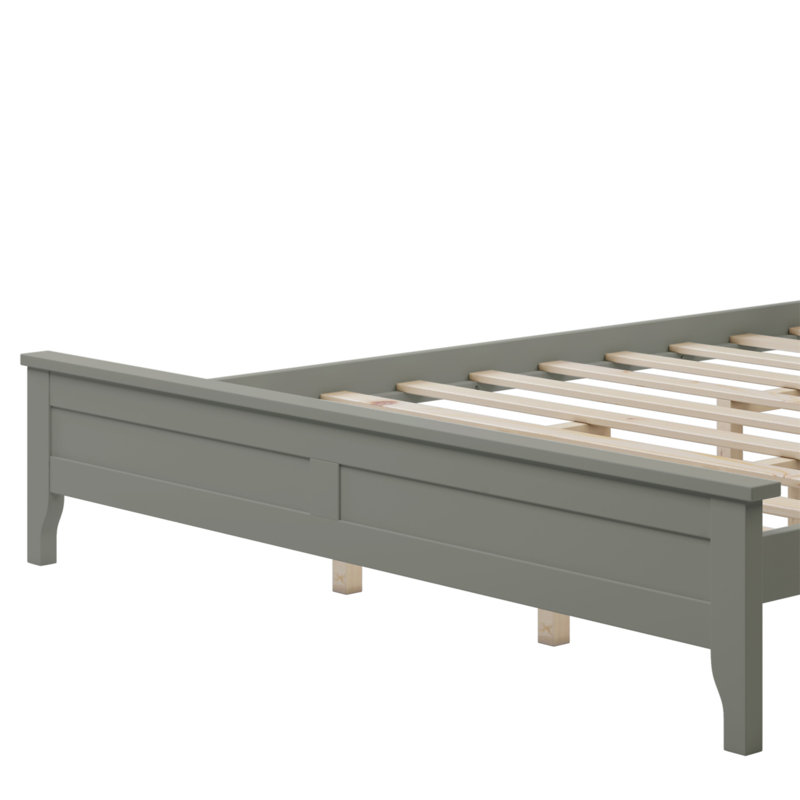 Lit plateforme Modern, Gris, Grand lit