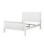 Lit simple blanc - Design élégant en pin massif, placage de gomme et panneaux de particules. Courbes gracieuses. Sommier à lattes bas. Sans espace de rangement. Profondeur : 104 cm ; largeur : 216 cm ; hauteur : 119 cm. Poids : 21 kg. Fabrication élégante.