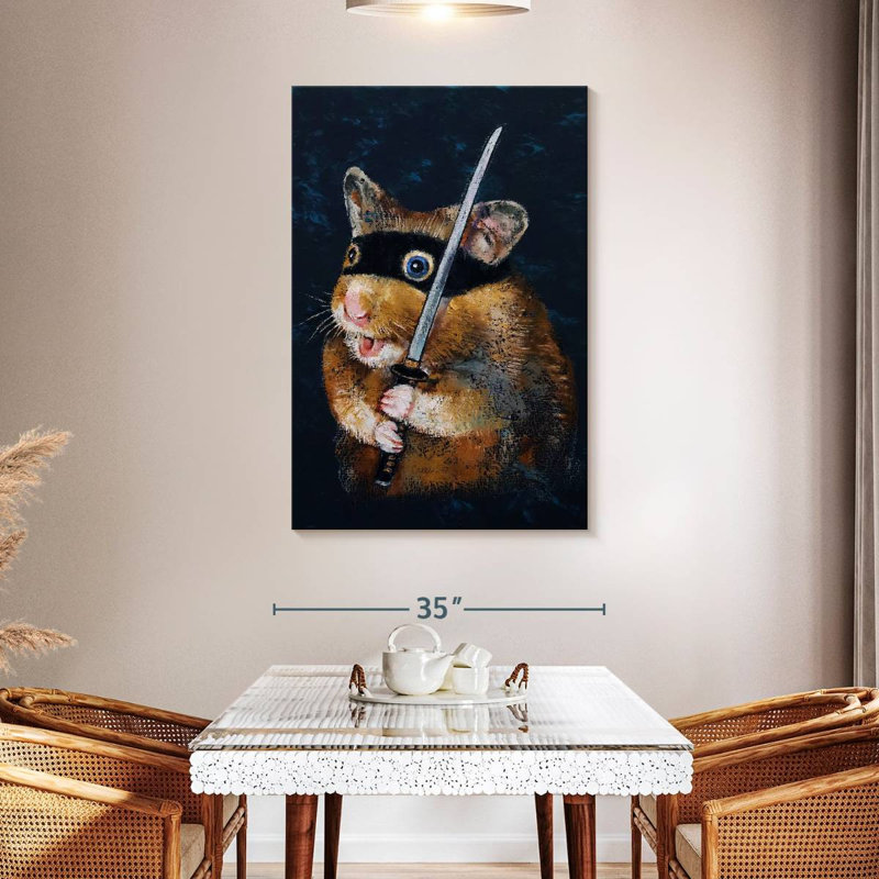 Brampt Ninja Hamster, 48" H x 32" W