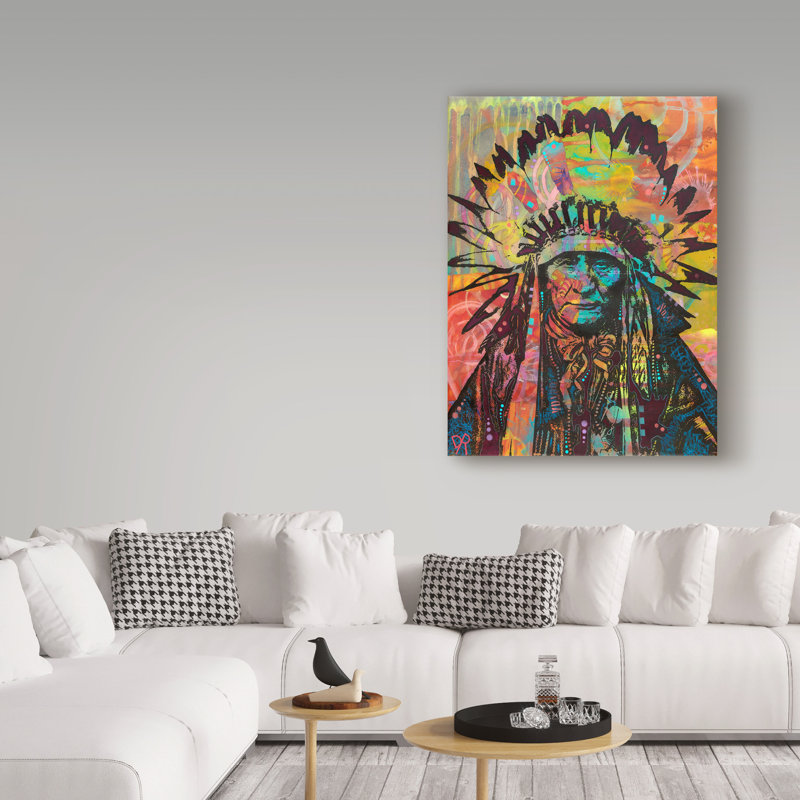 « native american ii », reproduction d’impression sur toile tendue, H 24 po x l 18 po x P 2 po
