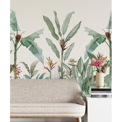 Papier peint floral exotique