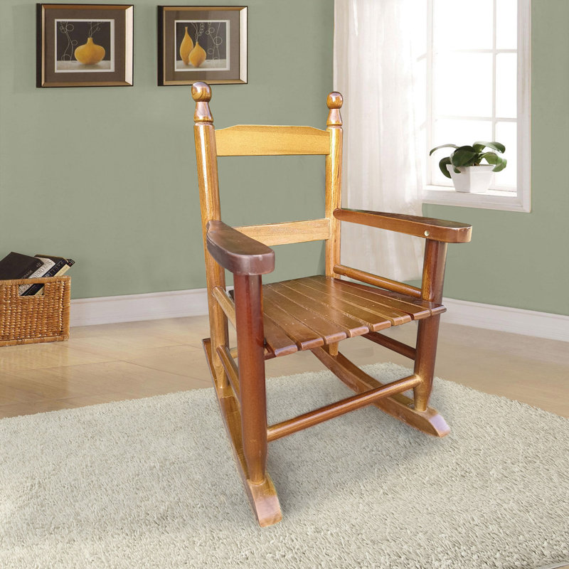 Chaise berçante pour enfants, Chêne