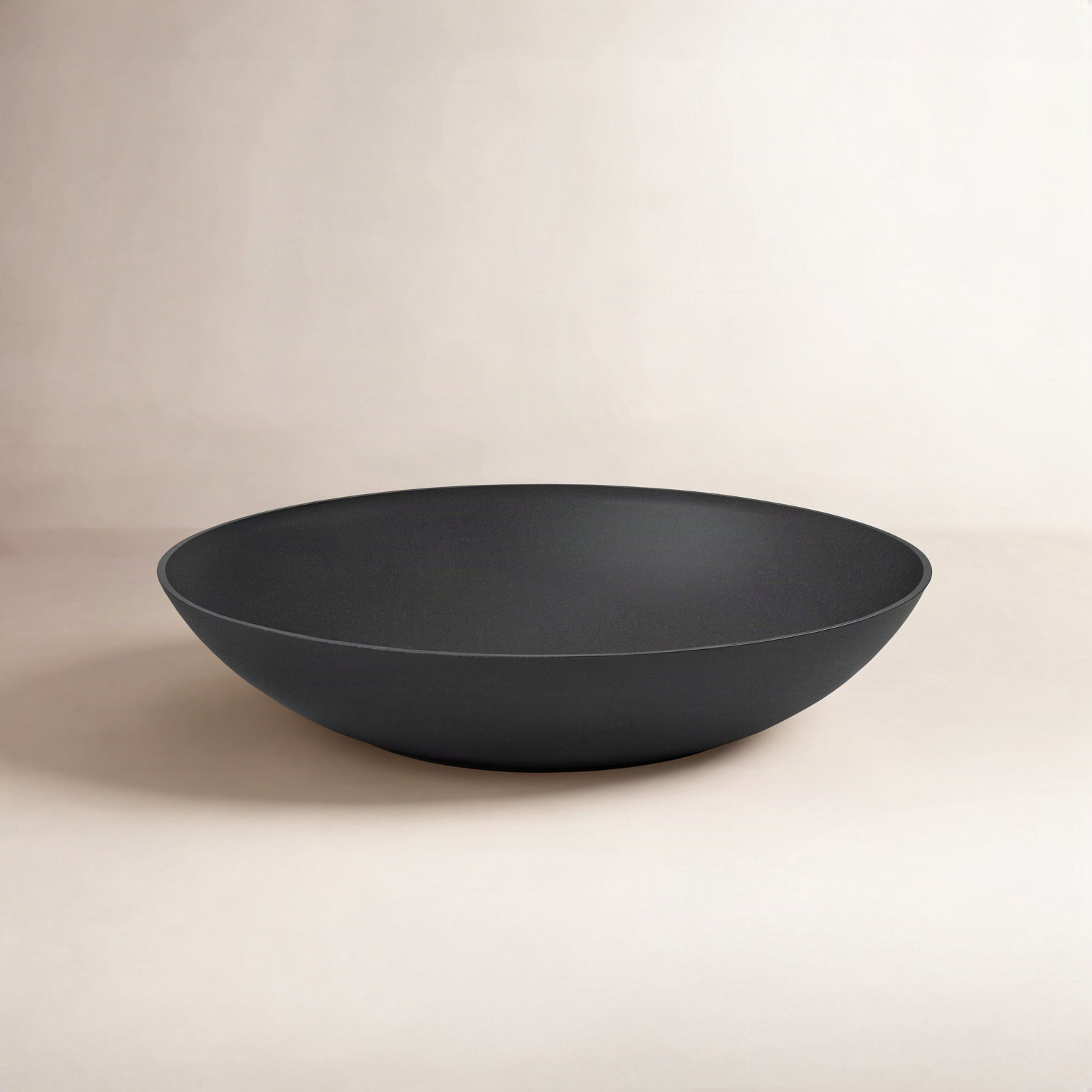 Pure Series Lane Bowl Planter, 8" H x 32" W x 32" D, Black, Set of 1