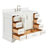 49'' Single Bathroom Vanity with White Quartz Top-93359326