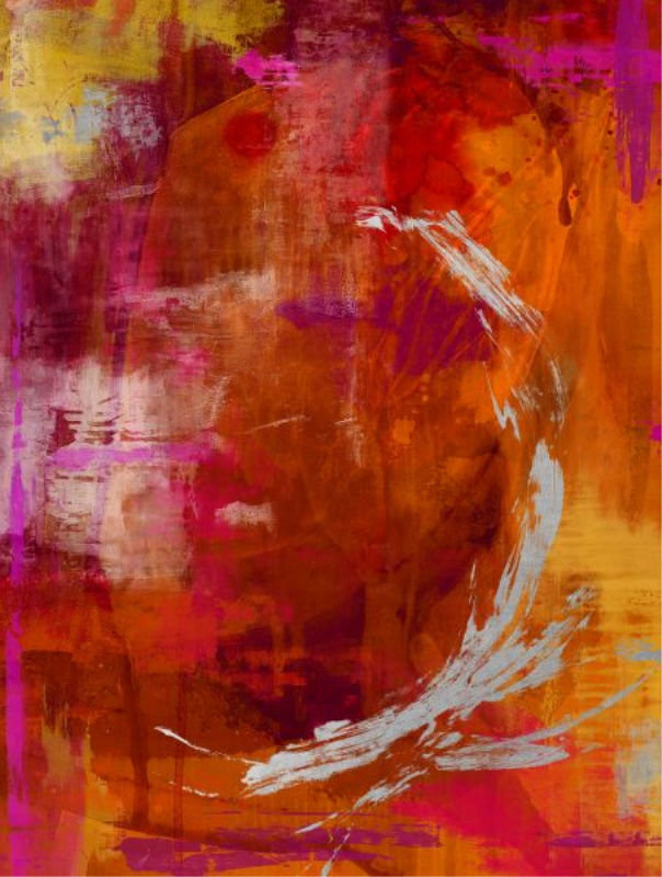 Bitter Sweet par Jean Kenna - Peinture, Ornement à la main argent, H 40 po x l 30 po