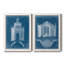 «Garden Treillage Blueprint I», ensemble de 2 reproductions d'art sur toile-155005212-155005215